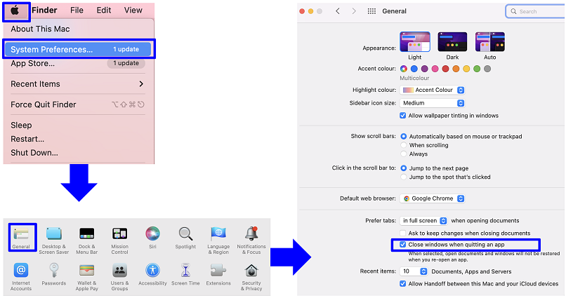 Uno screenshot delle Preferenze di Sistema della Apple