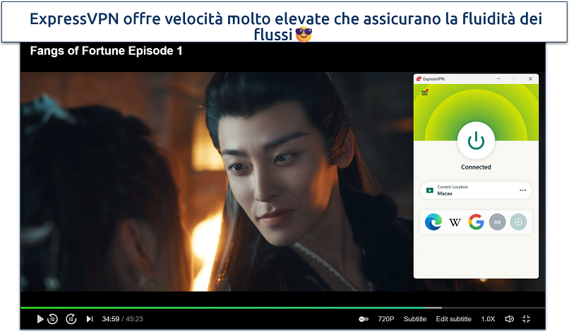 Screenshot della home page di iQIYI